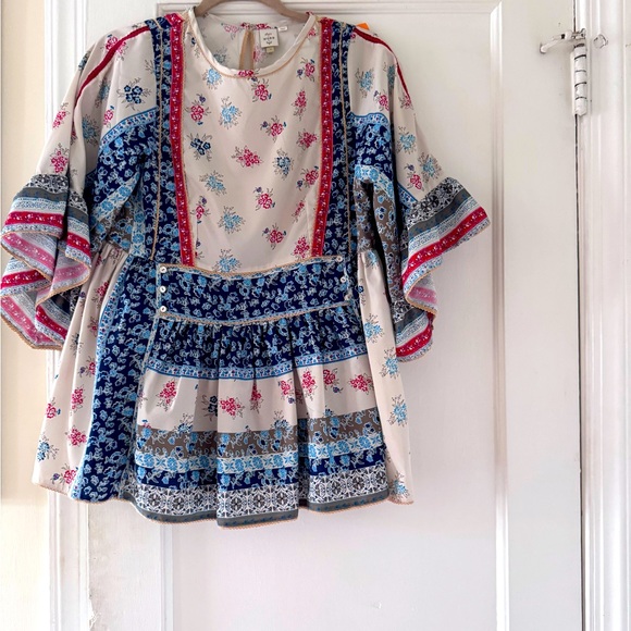 Anthropologie Seen Worn Kept Pamela Peasant Blouse Cottagecore Boho - Picture 5 of 14